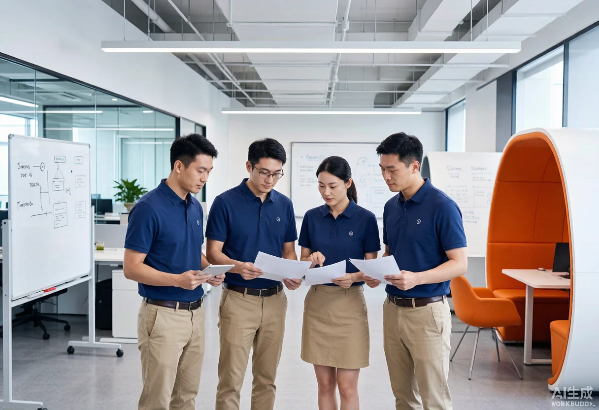 互联网公司制服 - 为 四川天易信岳康养科技服务有限公司 提供 互联网科技 职业装定制案例 项目实拍图3 - 互联网科技服装定制