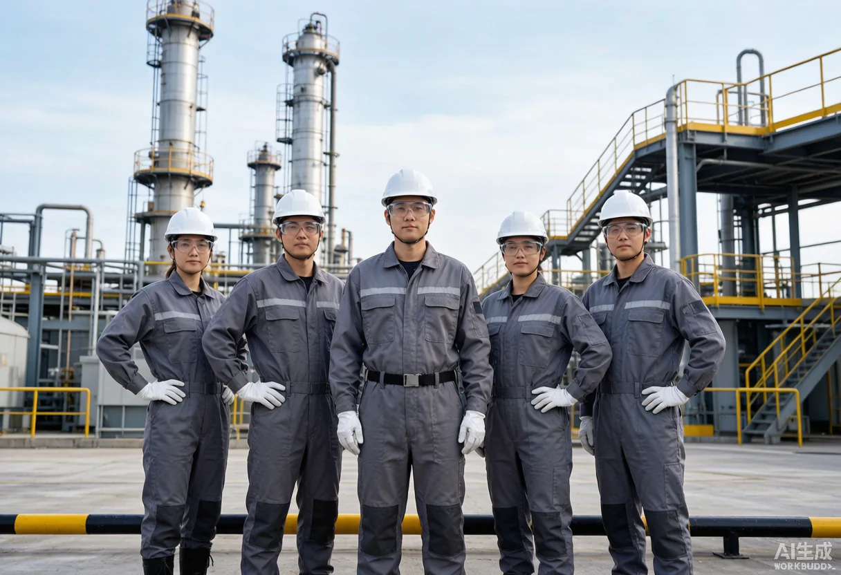 防静电工作服 - 美视矿场有限公司 - Energy & Chemicals Uniform Case Study solution photo - 能源化工 workwear